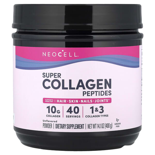 Super Collagen Peptides, Unflavored, 14.1 oz (400 g)