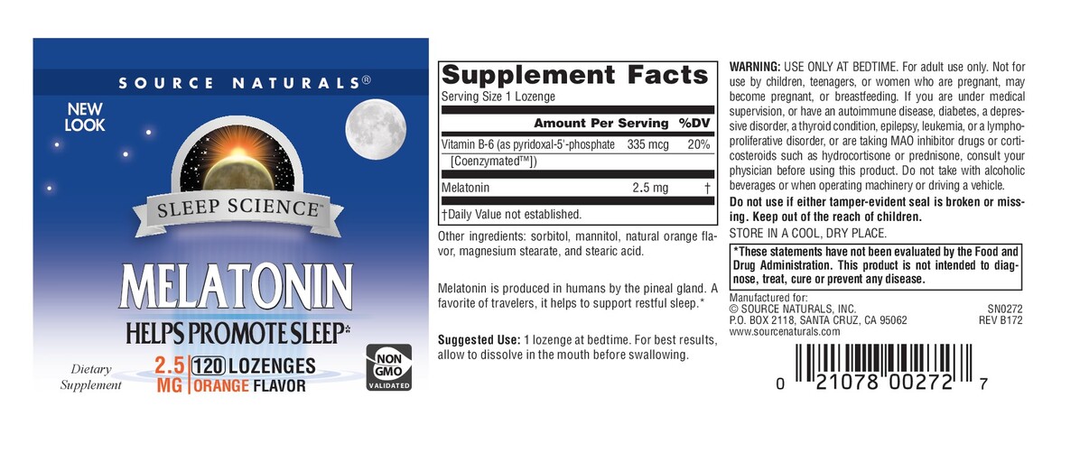 Melatonin 2.5 mg Orange Flavor