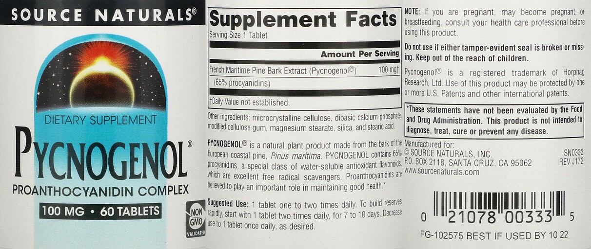 Pycnogenol 100 mg