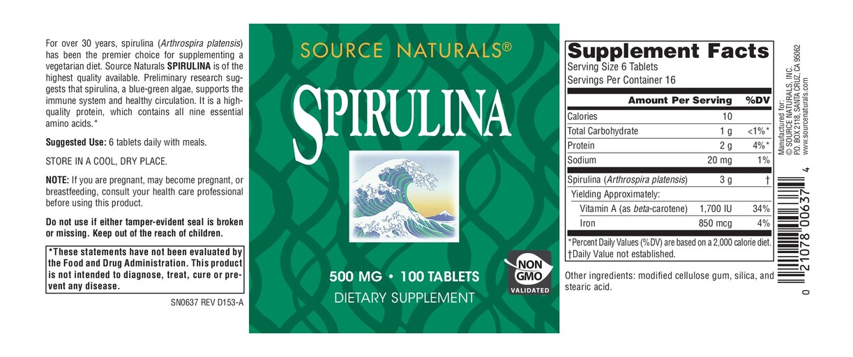 Spirulina 500 mg
