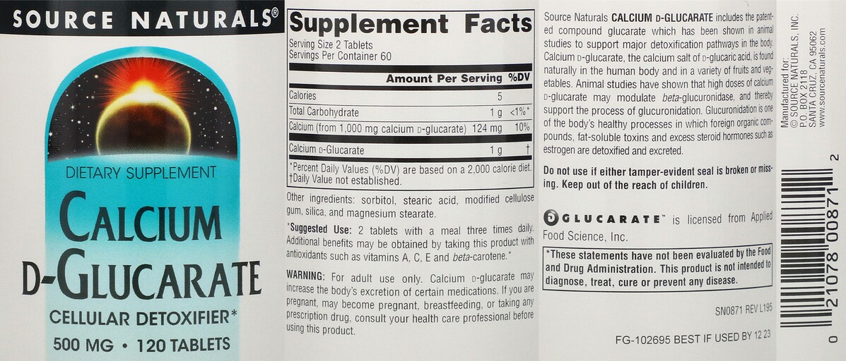 Calcium D-Glucarate 500 mg