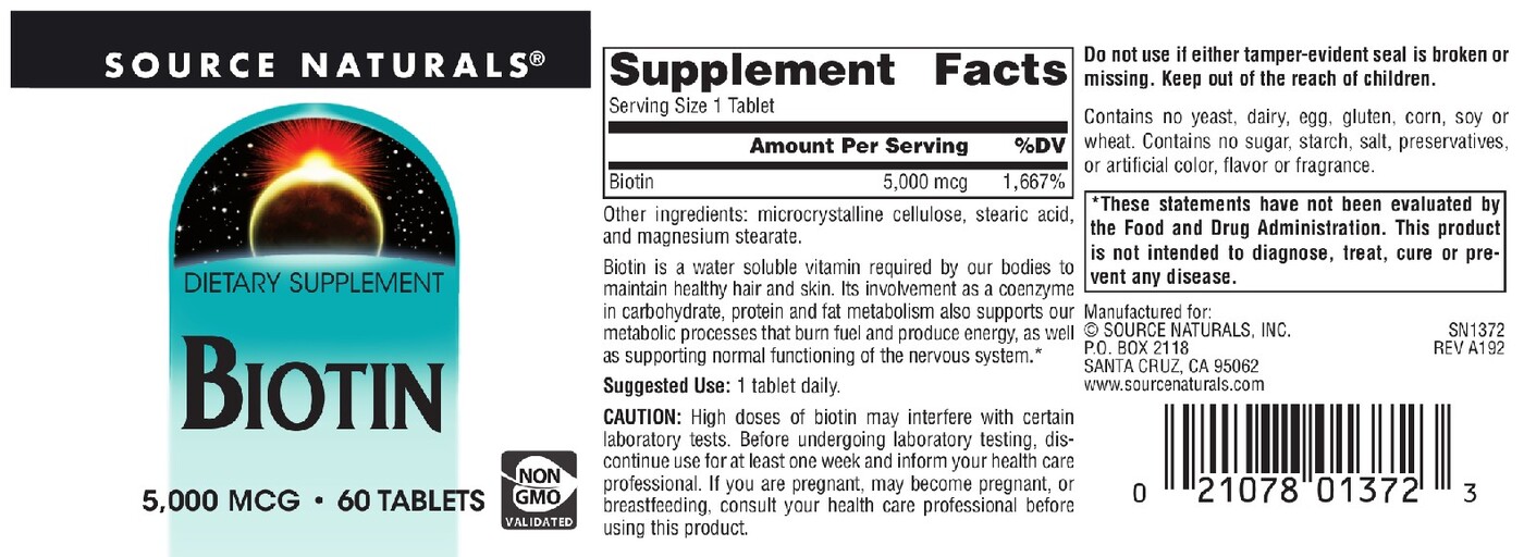 Biotin 5,000 mcg