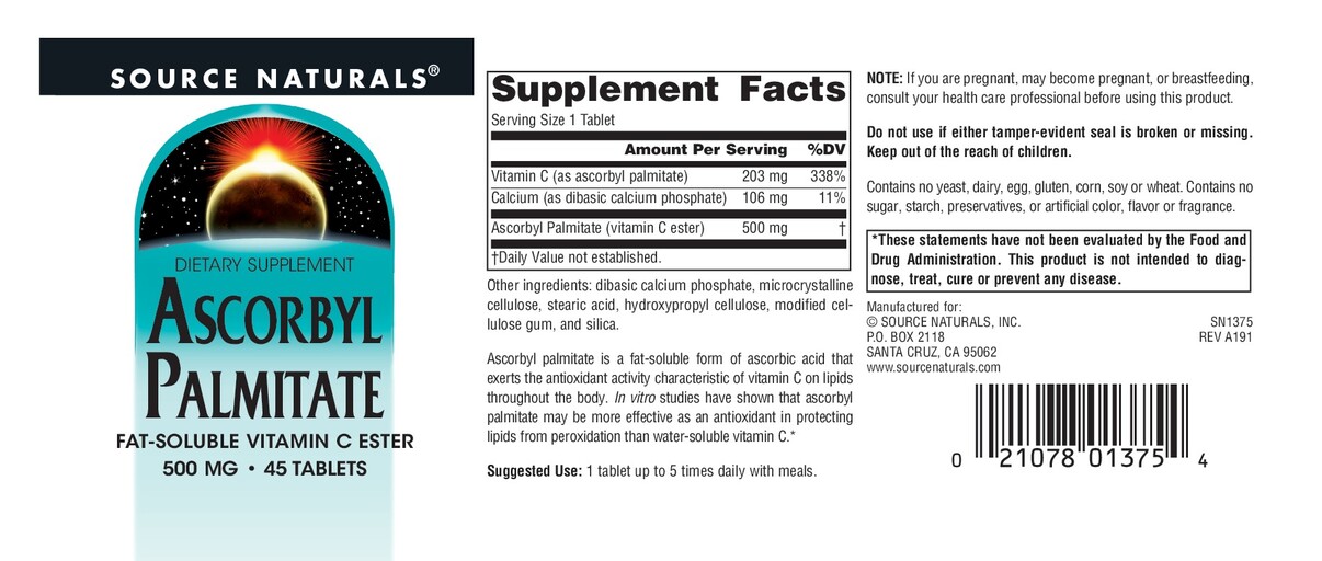 Ascorbyl Palmitate 500 mg