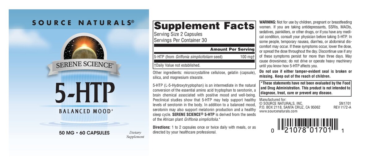 Serene Science 5-HTP 50 mg
