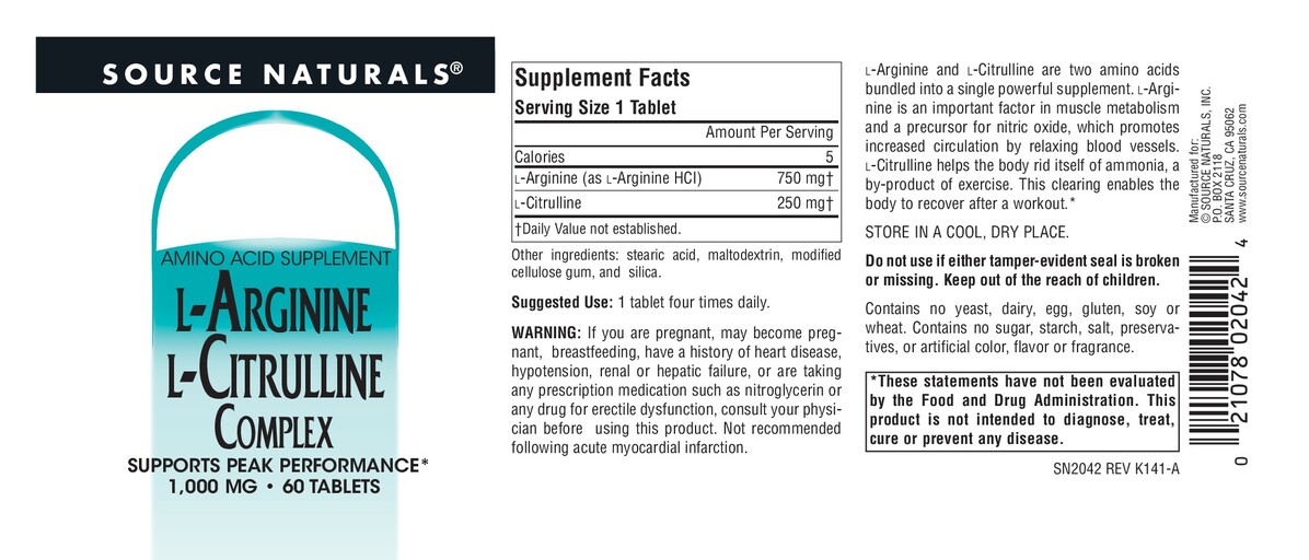 L-Arginine L-Citrulline Complex 1,000 mg