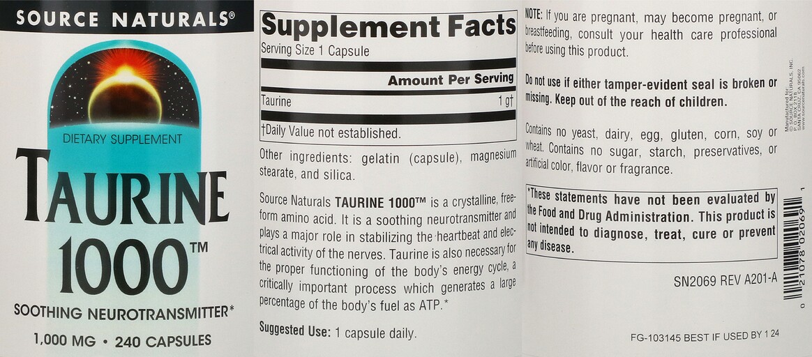 Taurine, 1,000 mg