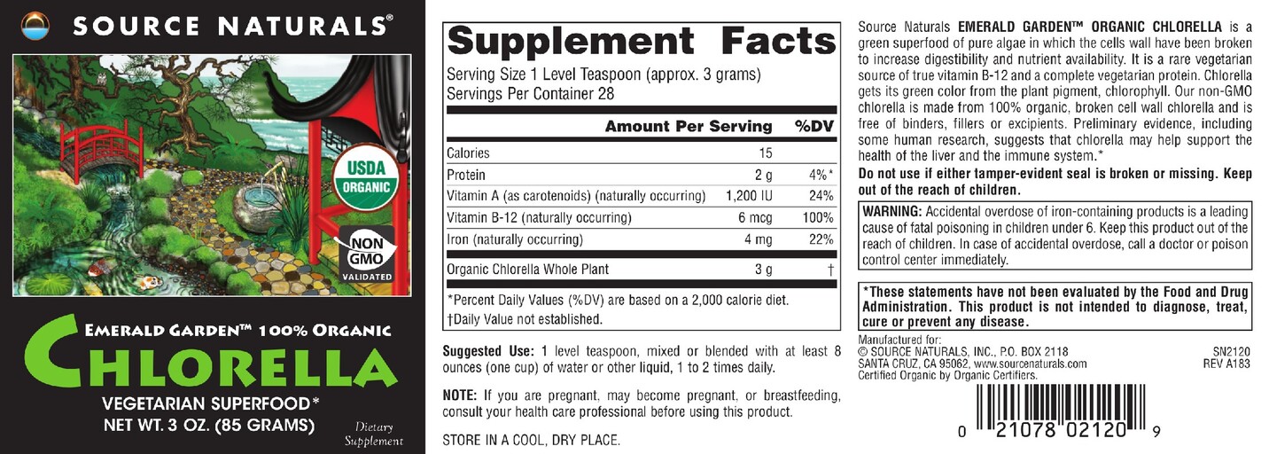 Emerald Garden 100% Organic Chlorella