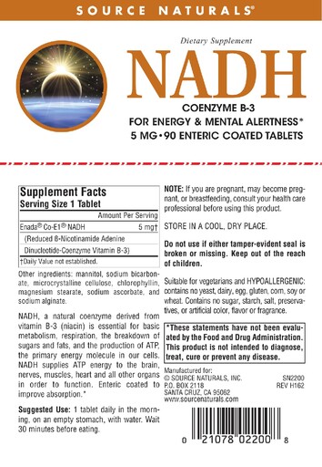 NADH Coenzyme B-3 5 mg