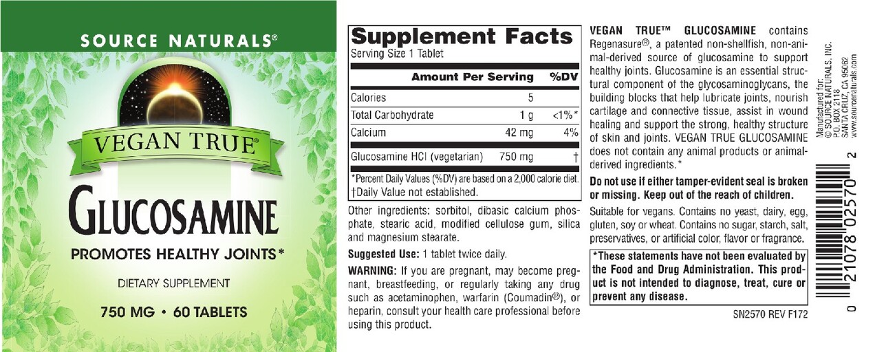 Vegan True Glucosamine 750 mg