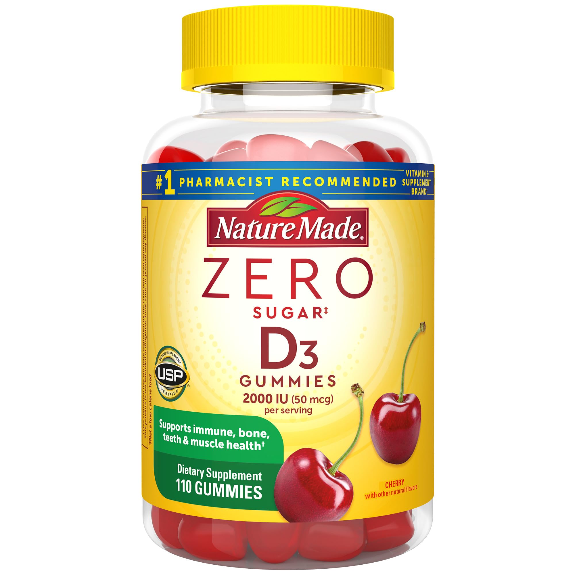 Zero Sugar Vitamin D3 Gummies 2000 IU (50 mcg)