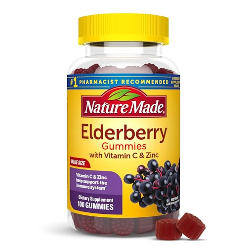 Elderberry Gummies with Vitamin C & Zinc (Raspberry)
