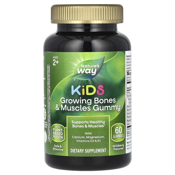 Kids, Growing Bones & Muscles Gummy, Ages 2 +, Wildberry
