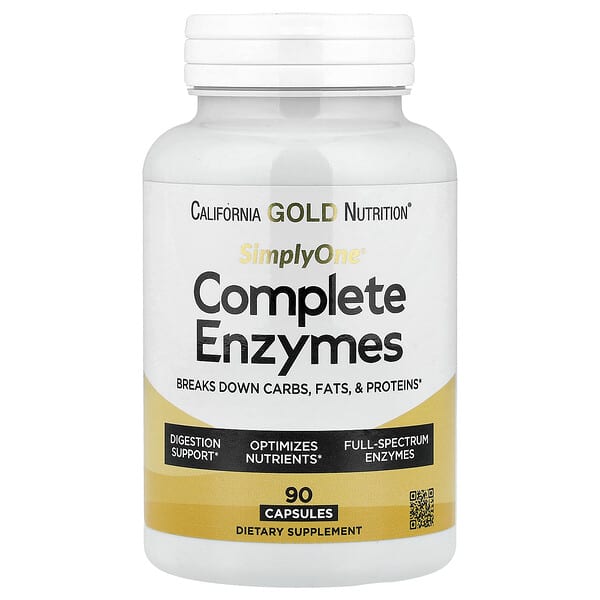 SimplyOne®, Complete Enzymes with Betaine HCl, Ox Bile Extract, Full-Spectrum Enzymes, and Bromelain