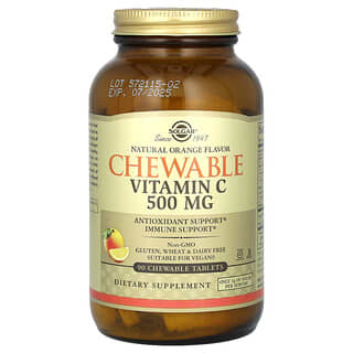 Natural Orange Flavor Chewable Vitamin C 500 mg