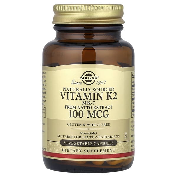 Naturally Sourced Vitamin K2, 50 Vegetable Capsules