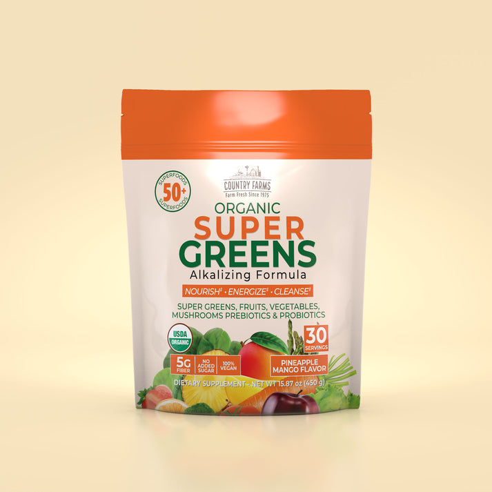 Organic Super Greens Powder (Pineapple Mango)