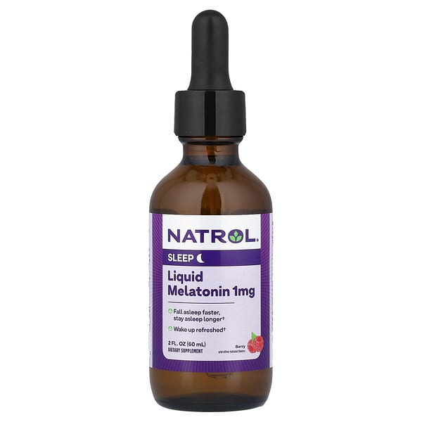 Liquid Melatonin, Berry, 1 mg, 2 fl oz (60 ml)