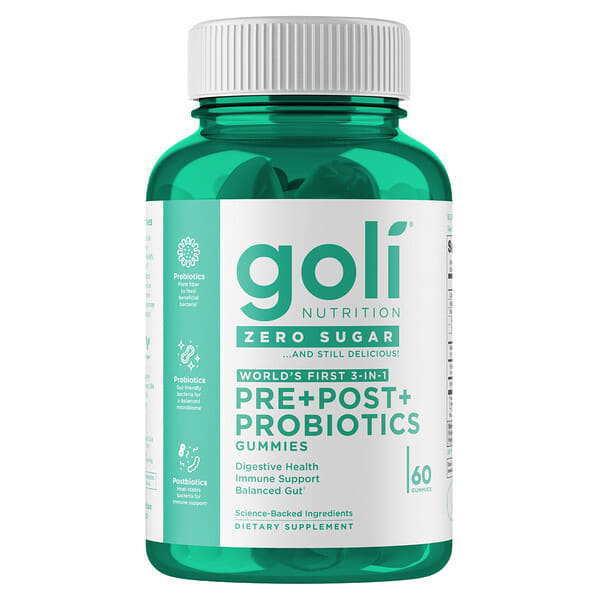 Pre+Post+Probiotics Gummies, Zero Sugar