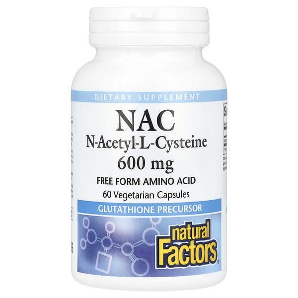 NAC, N-Acetyl-L-Cysteine, 600 mg, 60 Vegetarian Capsules