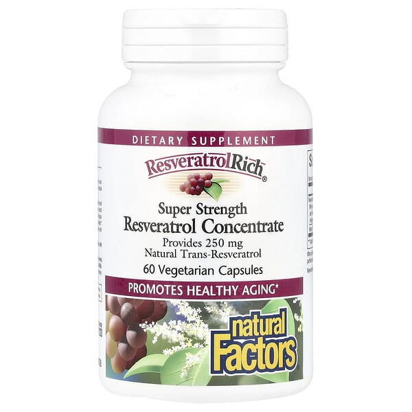 ResveratrolRich®, Resveratrol Concentrate, Super Strength, 60 Vegetarian Capsules