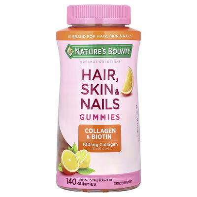 Optimal Solutions, Hair, Skin & Nails Gummies, Tropical Citrus, 140 Gummies