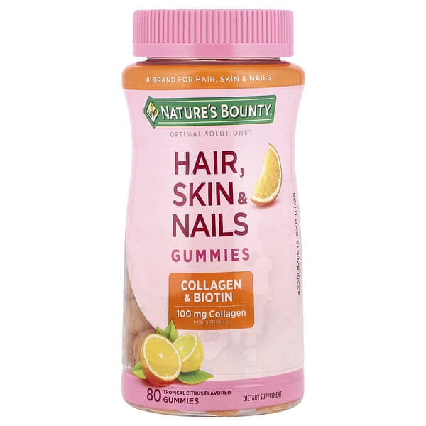 Hair, Skin & Nails Gummies Tropical Citrus Flavored