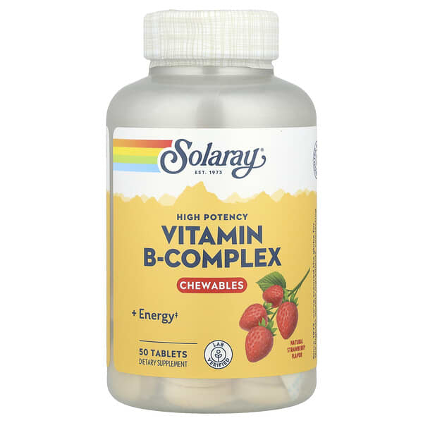 High Potency Vitamin B-Complex Chewables Natural Strawberry Flavor