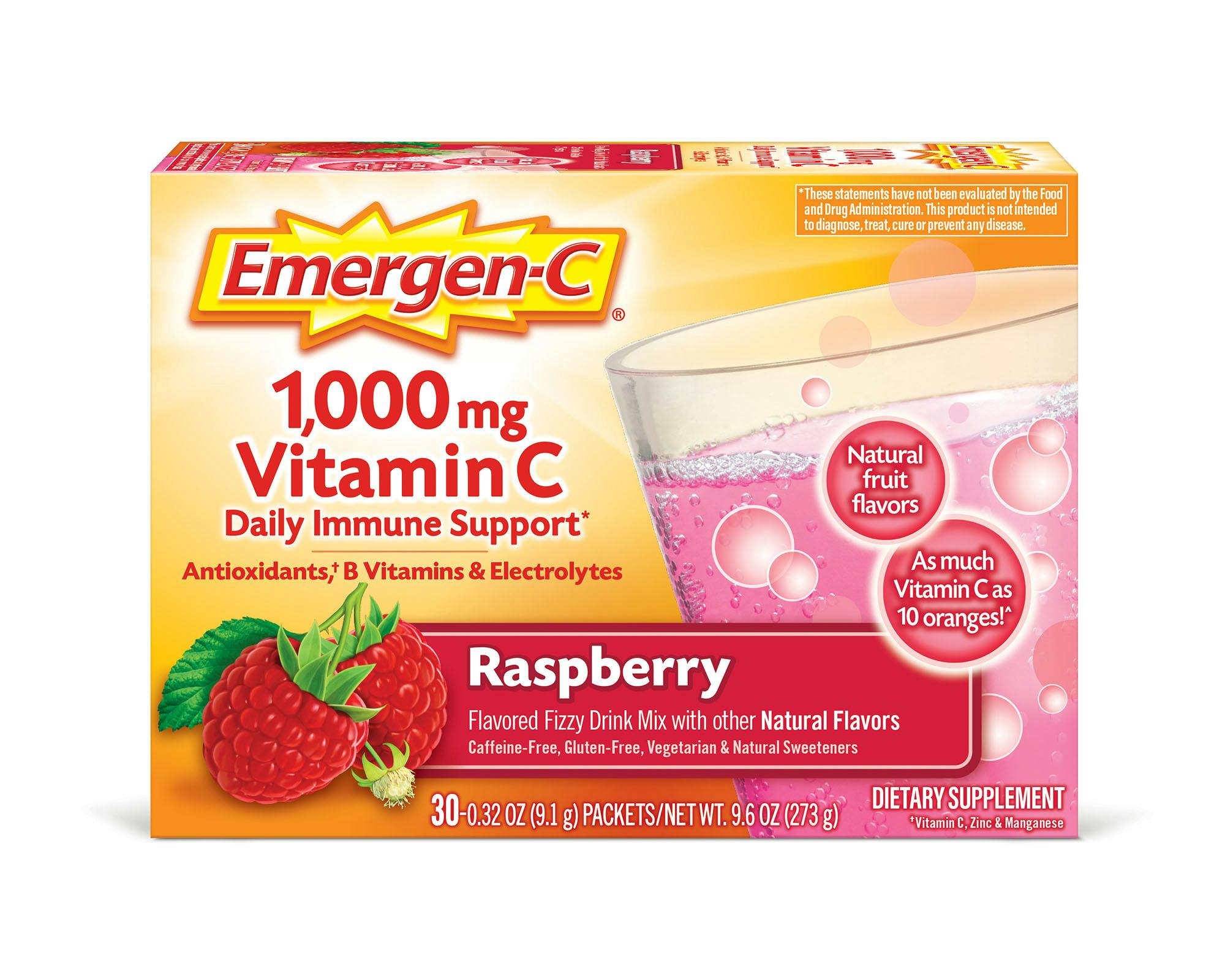 1000 mg Vitamin C (Raspberry)