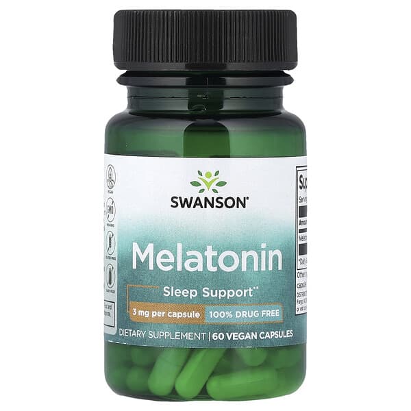 Melatonin, 3 mg, 60 Capsules