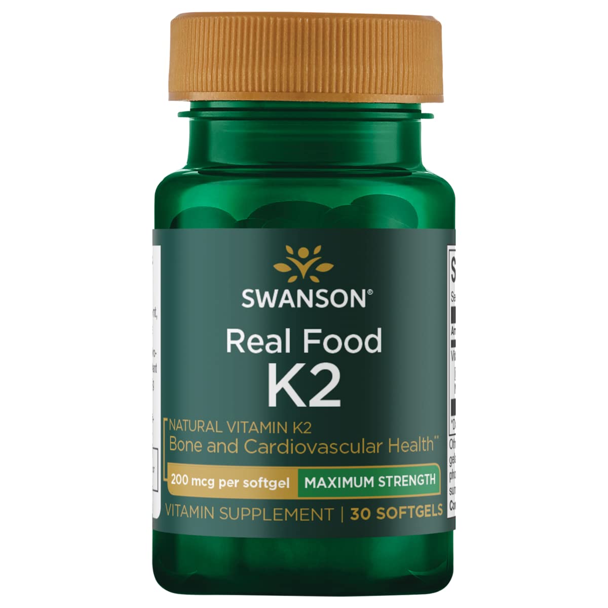 Real Food K-2 200 mcg Maximum Strength