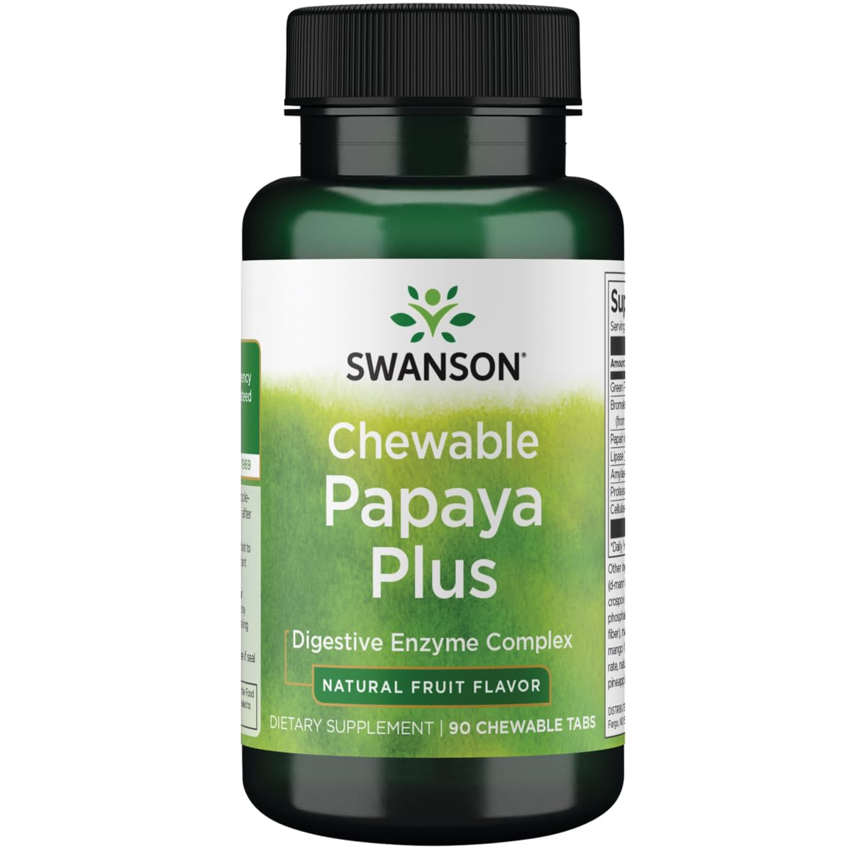 Chewable Papaya Plus Digestive Enzyme Complex Natural Fruit Flavor