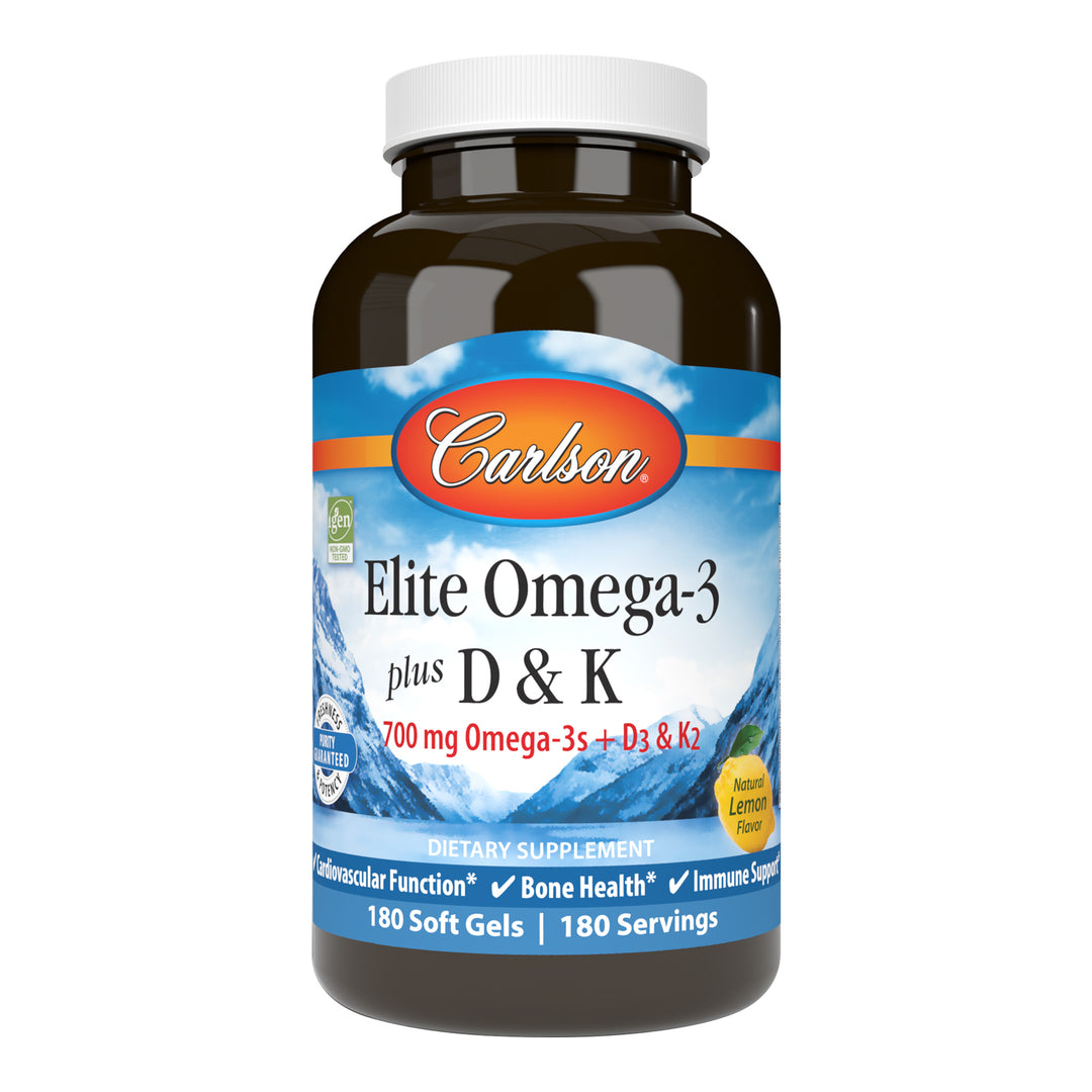 Elite Omega-3 + D & K (Natural Lemon Flavor)