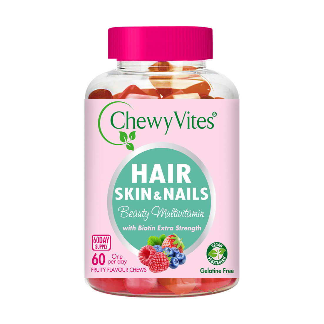 Adults Hair, Skin & Nails Beauty Multivitamin, 60 Gummies