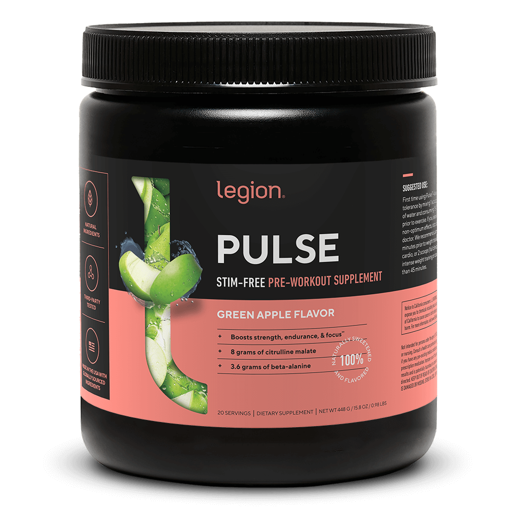 Pulse Stim-Free Pre-Workout Powder (Green Apple)