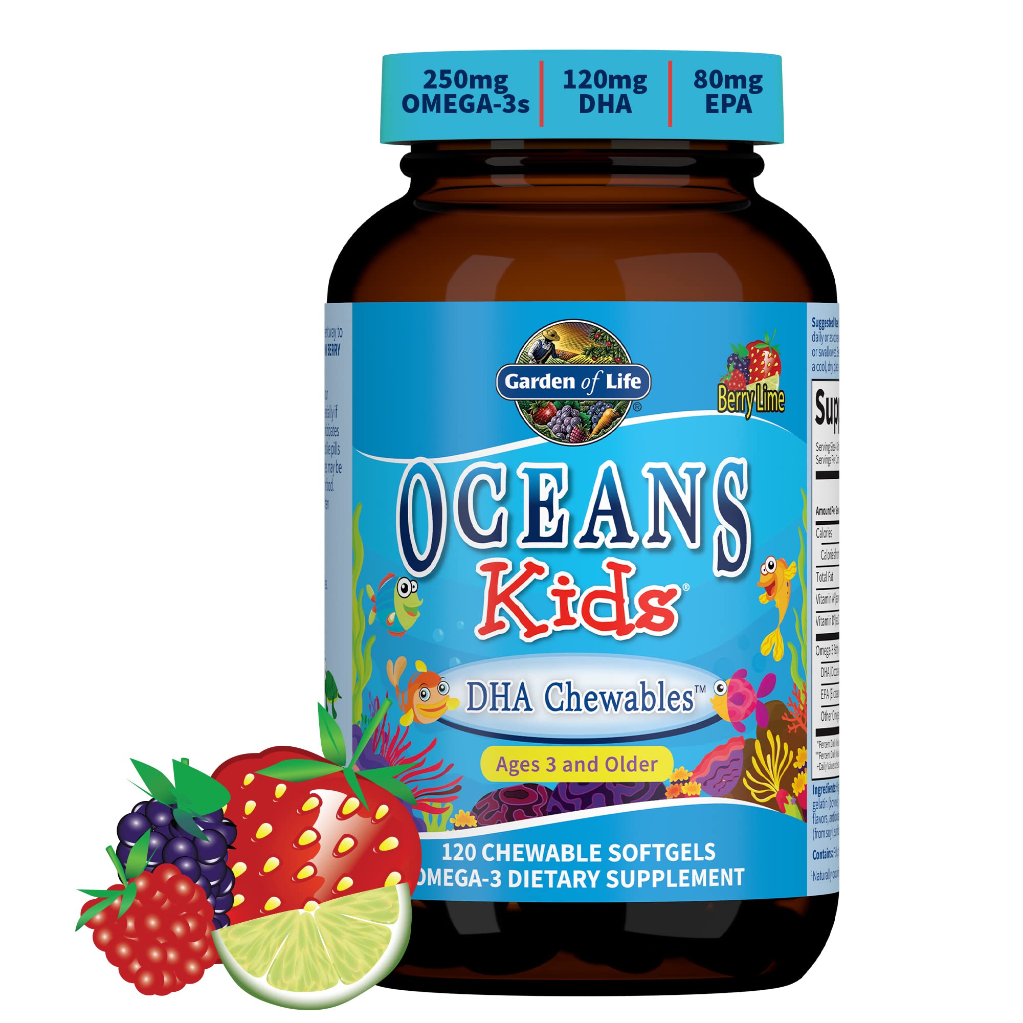 Oceans Kids DHA Chewables (Berry Lime)