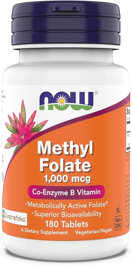 Methyl Folate, 1,000 mcg, 180 Tablets