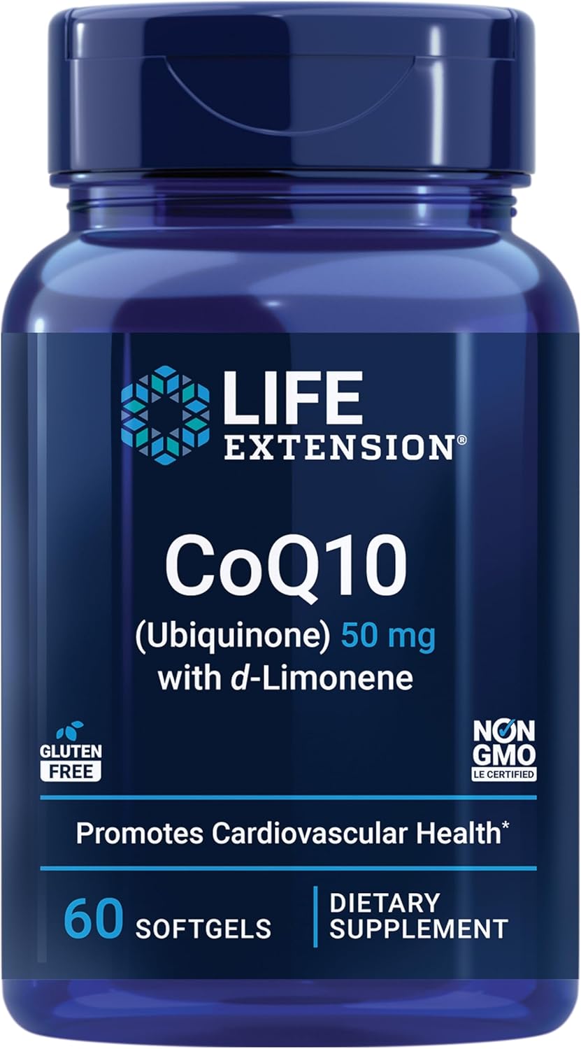 Super-Absorbable Co-Q10 (Ubiquinone) 50 mg with d-Limonene