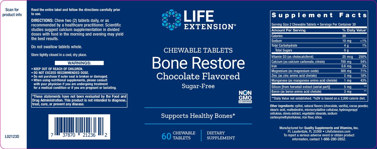 Chewable Tablets Bone Restore Chocolate Flavored