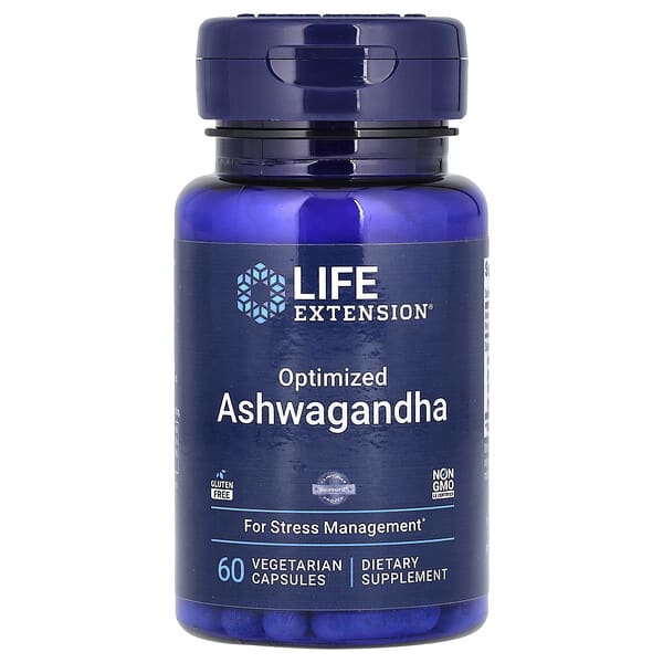 Optimized Ashwagandha, 60 Vegetarian Capsules (125 mg per Capsule)