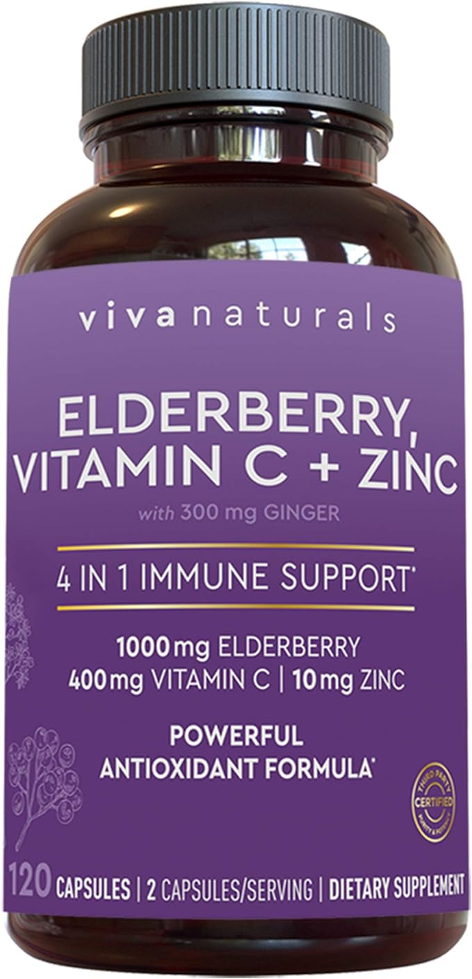 Elderberry, Vitamin C + Zinc
