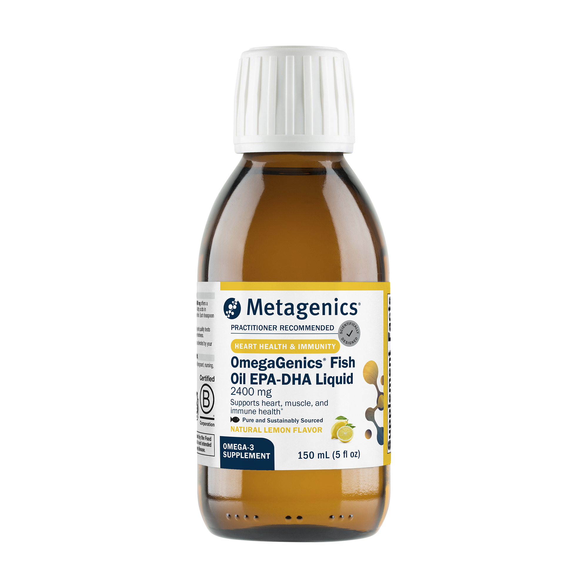 OmegaGenics Fish Oil EPA-DHA 2400 mg (Lemon)