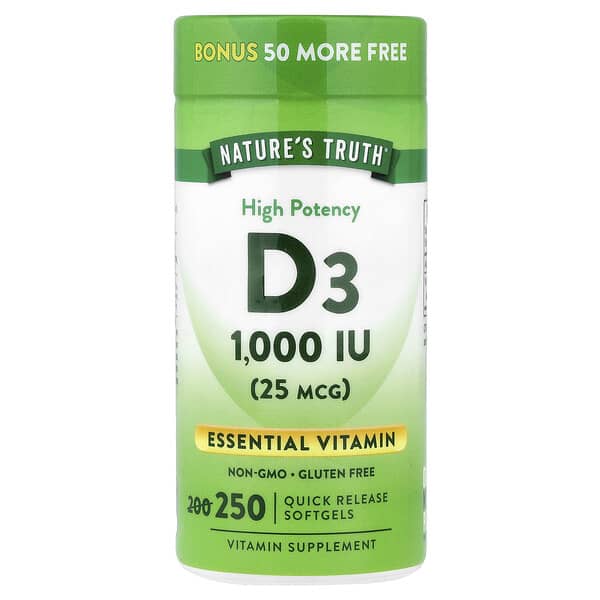 High Potency D3 1,000 IU (25 mcg)