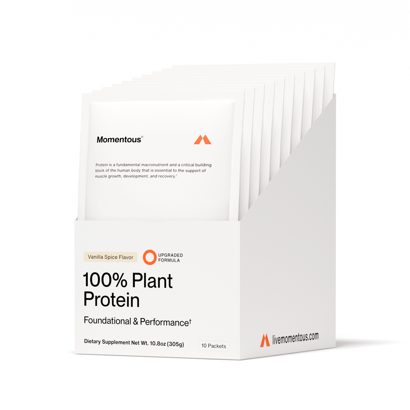 100% Plant Protein 10-Travel Packs (Vanilla Spice)