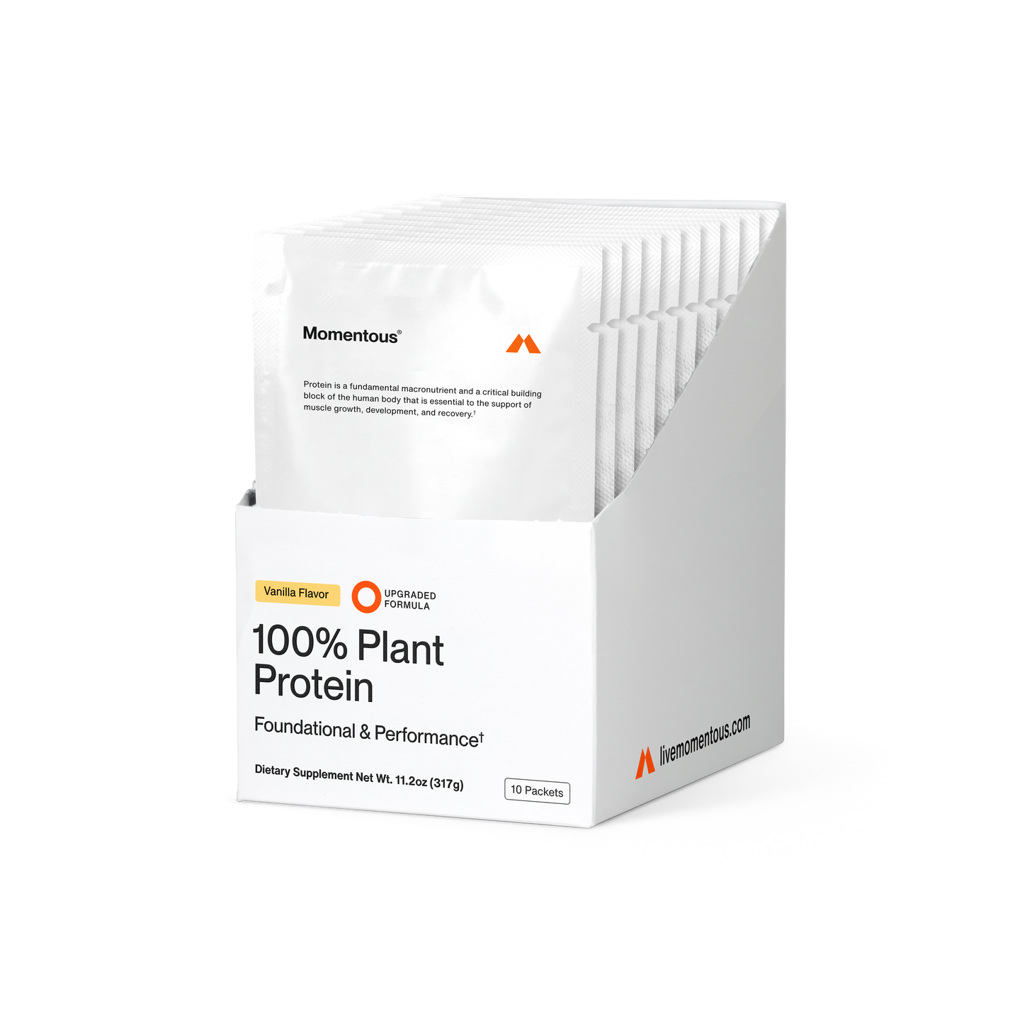 100% Plant Protein 10-Travel Packs (Vanilla)