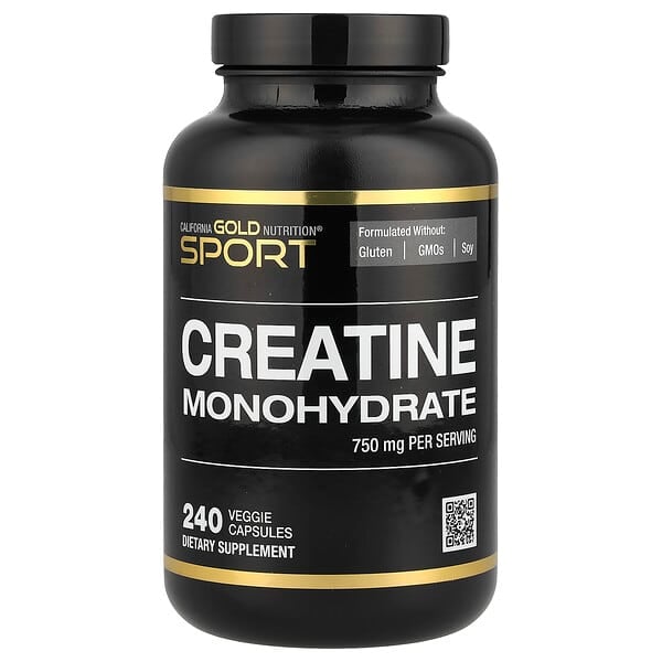 Sport, Creatine Monohydrate, 750 mg, 240 Veggie Capsules