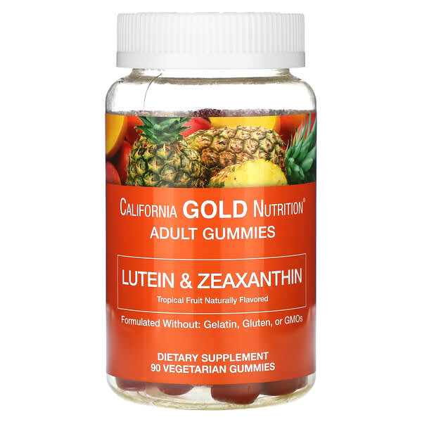 Lutein and Zeaxanthin Gummies, Tropical, 90 Vegetarian Gummies