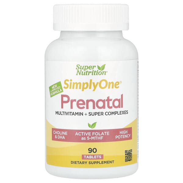 Simply One, Prenatal Multivitamin with Super Greens, Spices, Vitamin A, and Folate, 90 Tablets