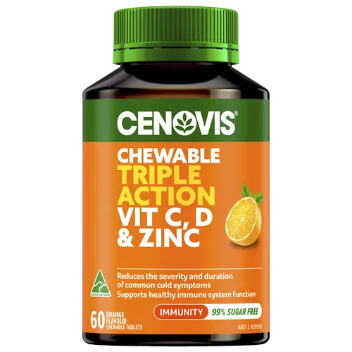 Chewable Triple Action Vit C, D & Zinc