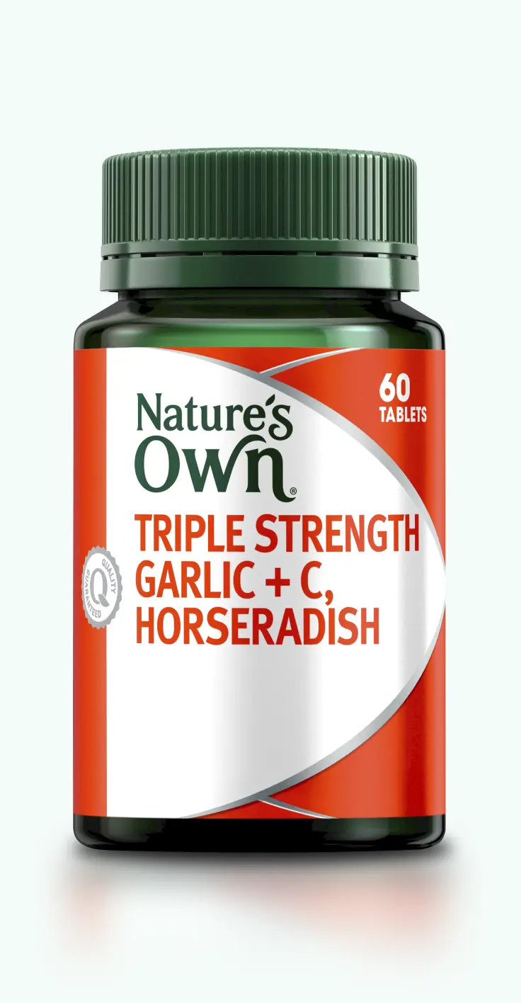 Triple Strength Garlic + C, Horseradish